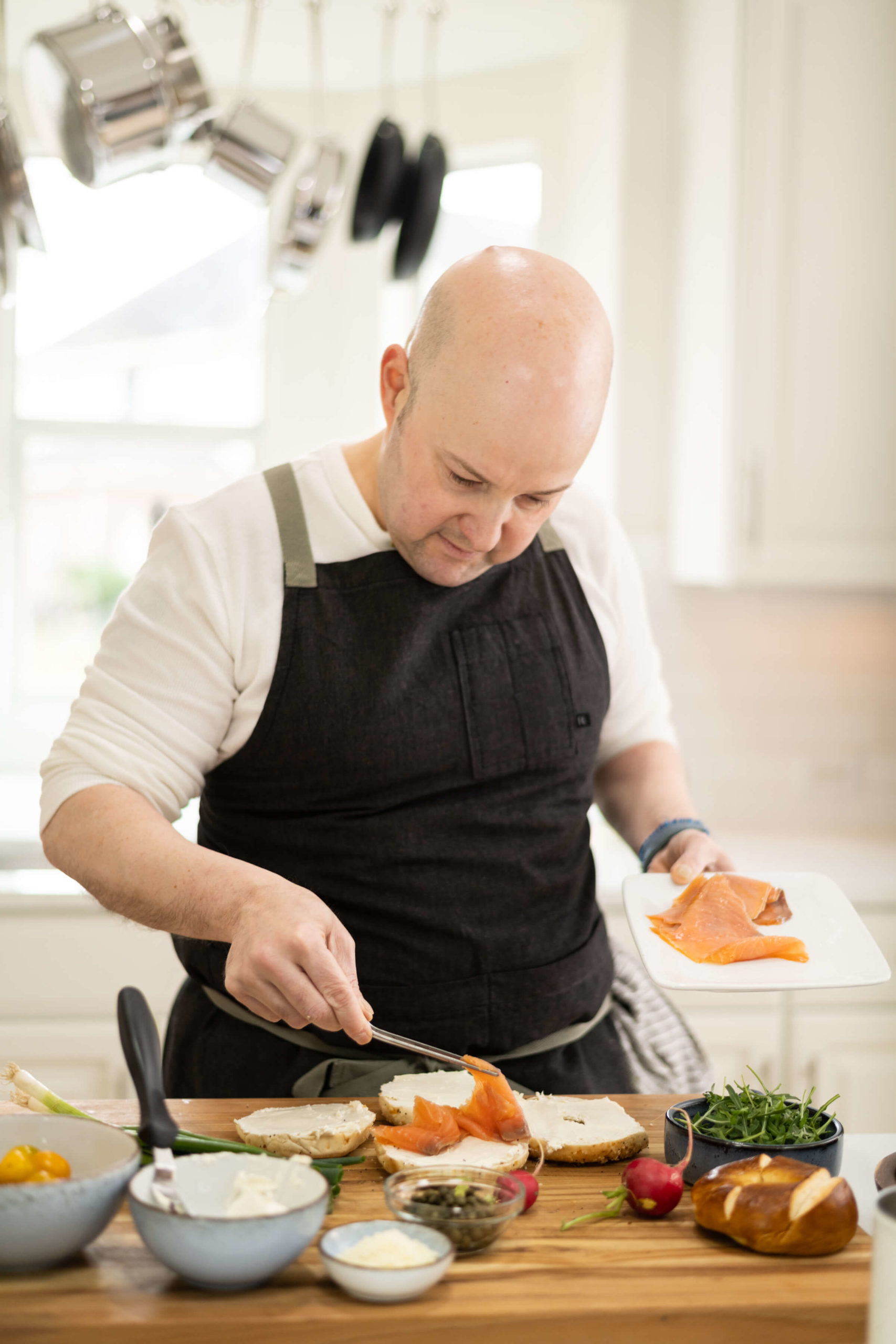 Chef Rafael Gonzalez teaching a zoom cooking class