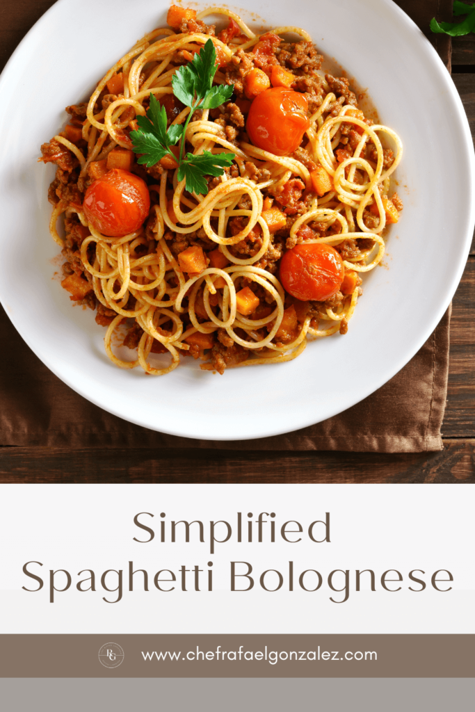 How to make simplified spaghetti bolognese