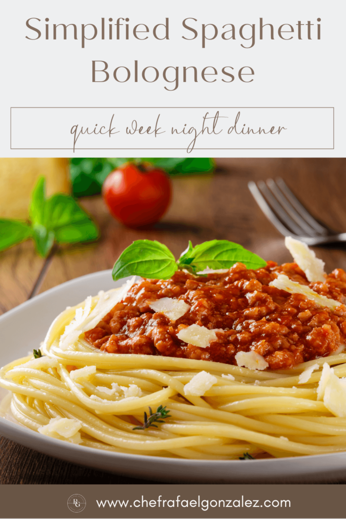 How to make simplified spaghetti bolognese