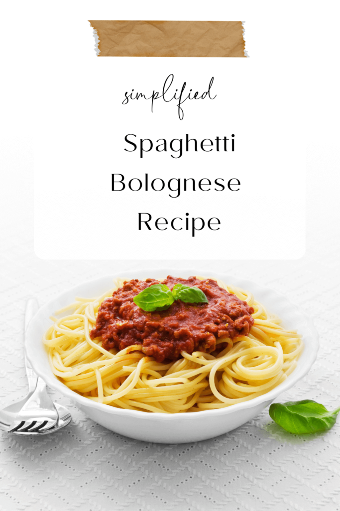 How to make simplified spaghetti bolognese