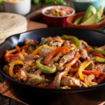 chicken fajitas with onions and bell peppers